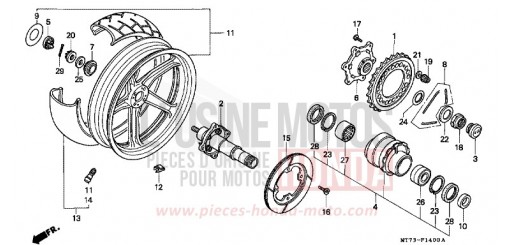 RUOTA POSTERIORE NR750N di 1992